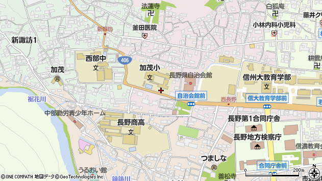 〒380-0871 長野県長野市西長野の地図