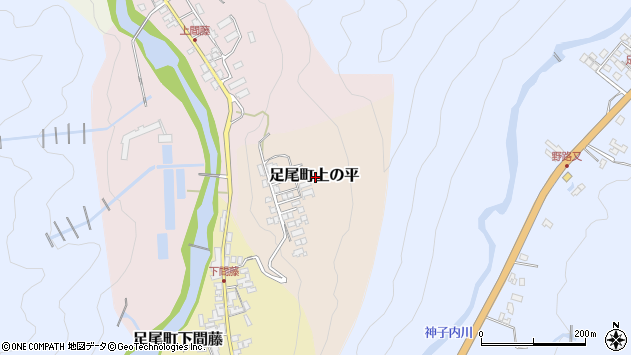 〒321-1505 栃木県日光市足尾町上の平の地図