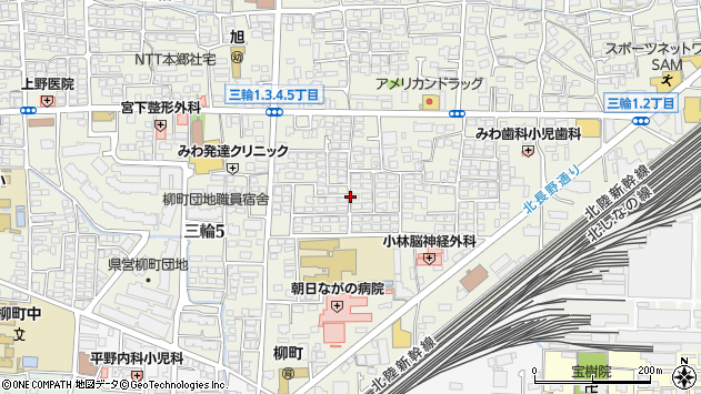 〒380-0803 長野県長野市三輪の地図