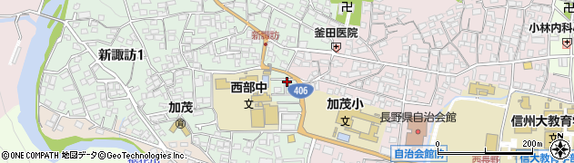 長野新諏訪簡易郵便局周辺の地図