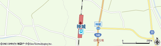 神城駅周辺の地図