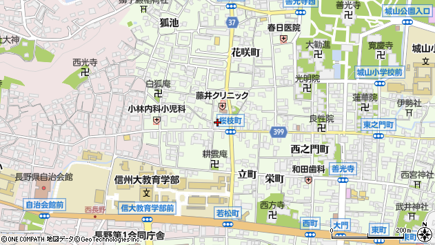 〒380-0862 長野県長野市桜枝町の地図