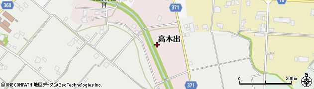 富山県小矢部市高木出周辺の地図