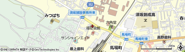 須坂市中央児童センター周辺の地図