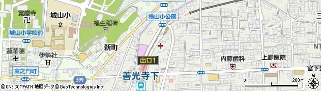 長野県長野市三輪（横山）周辺の地図
