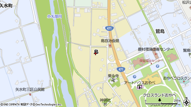 〒932-0825 富山県小矢部市島の地図