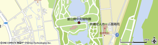 富山県中央植物園周辺の地図