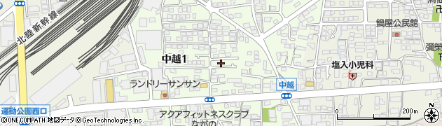 長野県長野市中越1丁目周辺の地図