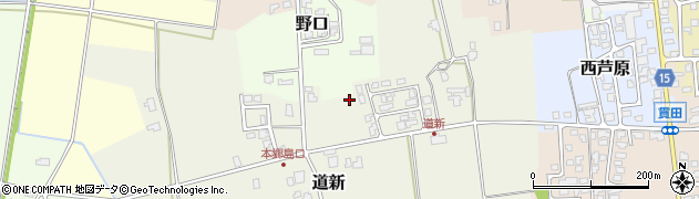 富山県立山町（中新川郡）道新周辺の地図