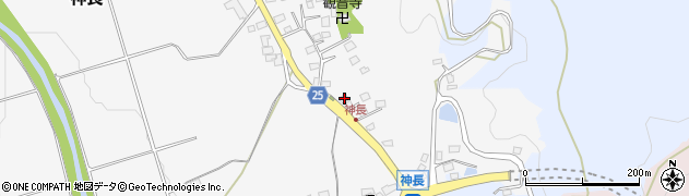 栃木県那須烏山市神長553周辺の地図