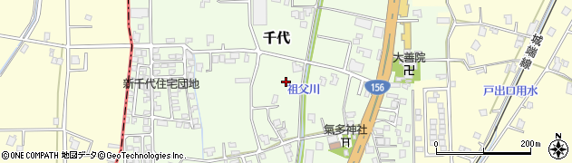 富山県砺波市千代周辺の地図