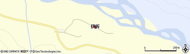 富山県上市町（中新川郡）伊折周辺の地図