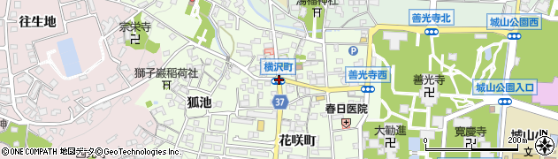 横沢町周辺の地図