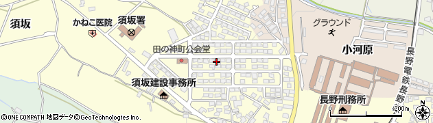 長野県須坂市田の神周辺の地図