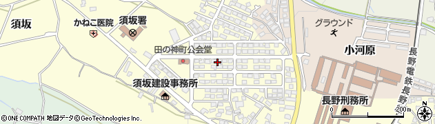 長野県須坂市田の神周辺の地図