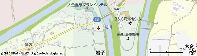 栃木県那須烏山市岩子周辺の地図