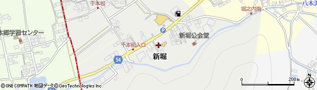 長野県上高井郡高山村新堀周辺の地図