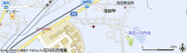 石川県津幡町（河北郡）浅田（ニ）周辺の地図