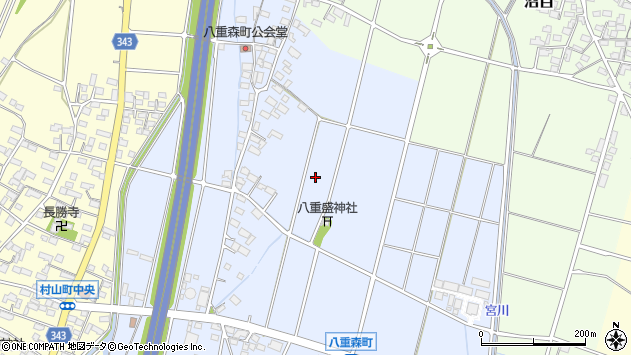 〒382-0051 長野県須坂市八重森町の地図