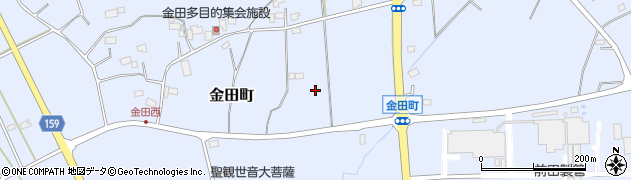 栃木県宇都宮市金田町周辺の地図