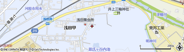 石川県河北郡津幡町浅田ホ周辺の地図