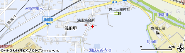 石川県津幡町（河北郡）浅田（ホ）周辺の地図