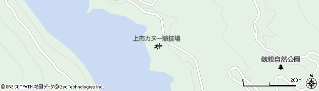 富山県　上市カヌー競技場周辺の地図
