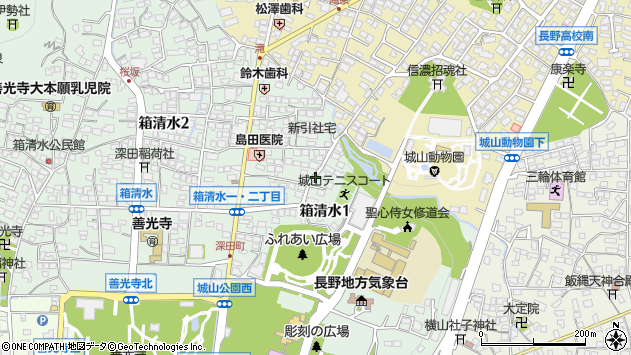 〒380-0801 長野県長野市箱清水の地図