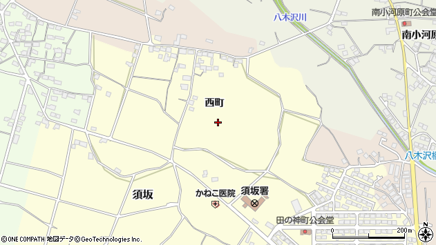 〒382-0063 長野県須坂市西町の地図