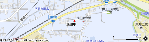 石川県河北郡津幡町浅田甲周辺の地図