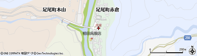 赤倉周辺の地図