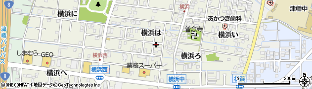 石川県津幡町（河北郡）横浜周辺の地図