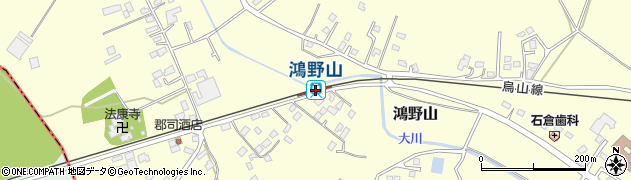 栃木県那須烏山市周辺の地図