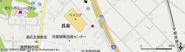 栃木県さくら市氏家1120周辺の地図