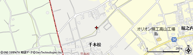 長野県高山村（上高井郡）千本松周辺の地図