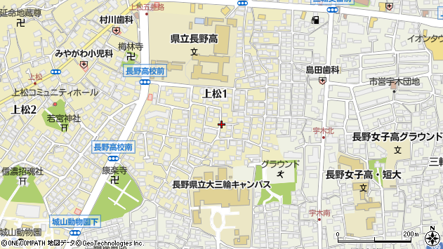〒380-0802 長野県長野市上松の地図