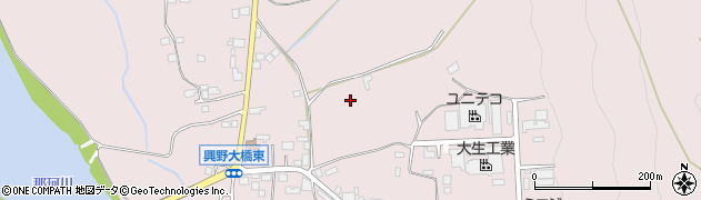 栃木県那須烏山市興野周辺の地図