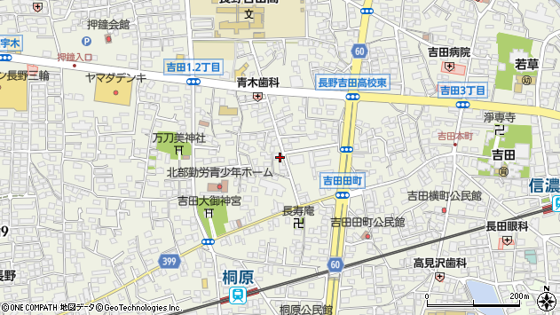 〒381-0043 長野県長野市吉田の地図