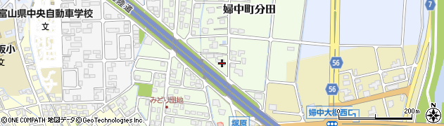 富山県富山市婦中町分田195周辺の地図