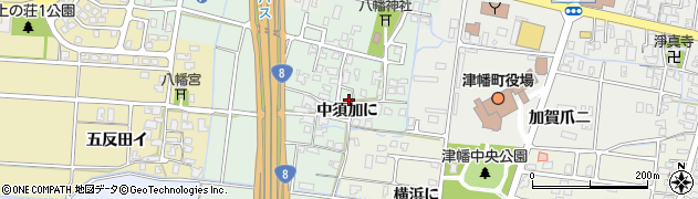 石川県津幡町（河北郡）中須加（に）周辺の地図