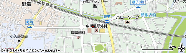小矢部郵便局前周辺の地図