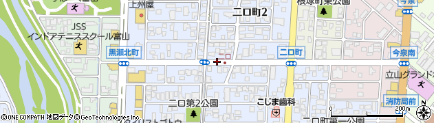 富山県富山市二口町周辺の地図
