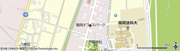 富山県高岡市オフィスパーク周辺の地図