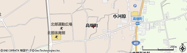 長野県須坂市小河原高畑町周辺の地図