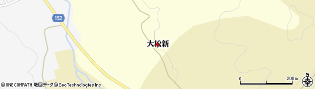 富山県上市町（中新川郡）大松新周辺の地図