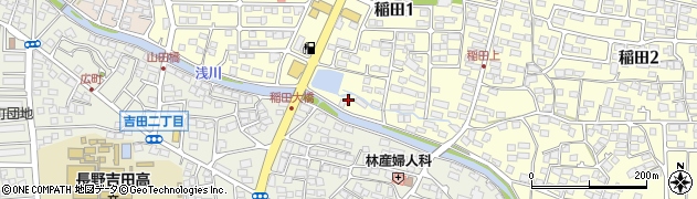 稲田大橋周辺の地図