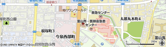 富山今泉郵便局周辺の地図