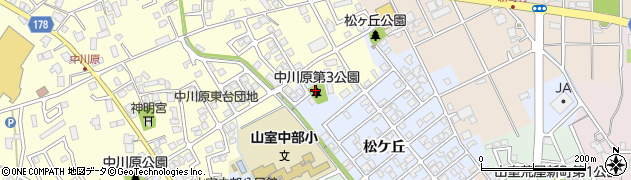 中川原第3公園周辺の地図