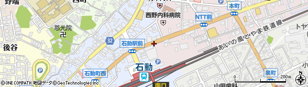 石動町周辺の地図