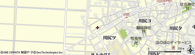 石川県津幡町（河北郡）川尻周辺の地図